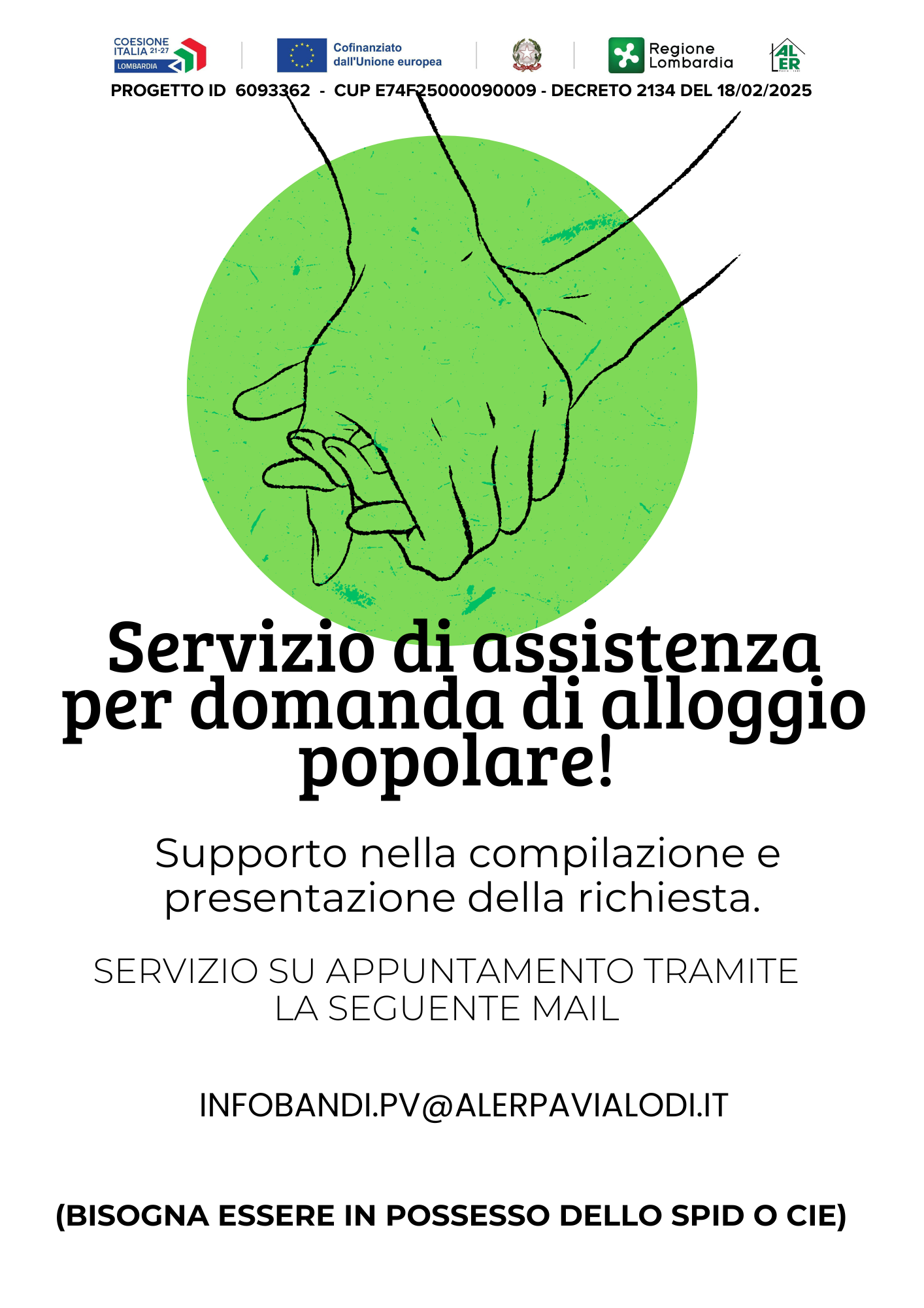 assistenza compilazione domanda bando Pavia
